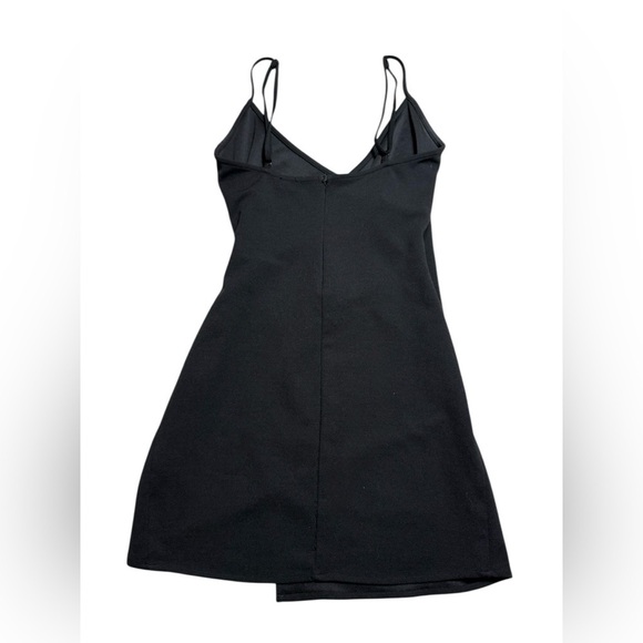 Tobi Black Mini Dress | XS | Ruched Slit Spaghetti Strap LBD - Picture 3 of 4